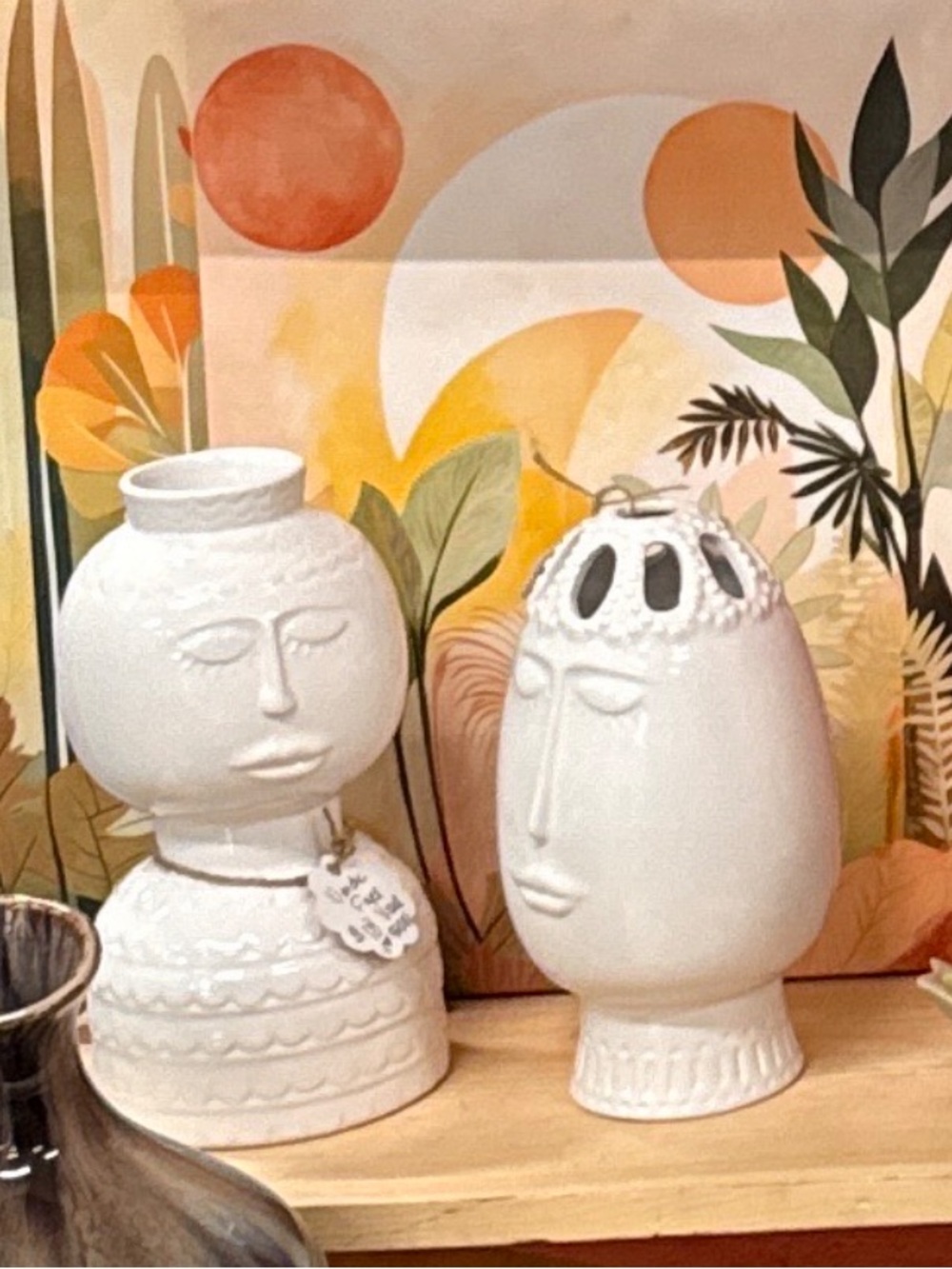 Ceramic Face Vases | Sculptural Art Pottery
